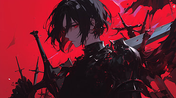 Dark Anime Warrior, dark anime, Anime, character design, fantasy, Dark theme, fantasy anime HD wallpaper