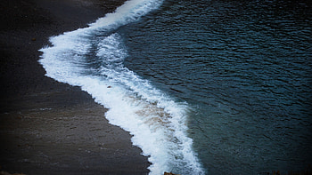 Top Angle View Of Ocean Waves Water Nature HD wallpaper