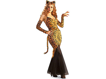 Tigress, lady, costume, cool, beautiful HD wallpaper