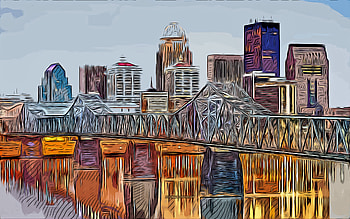 Louisville, , vector art, Louisville drawing, creative art, Louisville art, vector drawing, Louisville cityscape, Kentucky, USA HD wallpaper