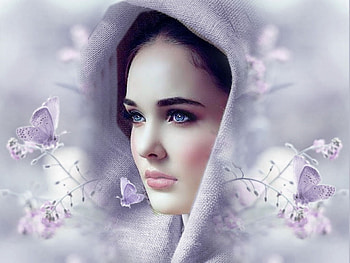 Delicate Pastel Purple, purple, pastel, butterflies, delicate, white, shawl, soft, girl HD wallpaper