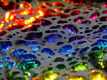 COLOURED WATER DROPLETS, DROPLETS, WATER, ABSTRACT HD wallpaper