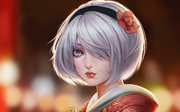 2b Nier Automata Anime Girls, nier-automata, 2017-games, games, artwork, artist, digital-art HD wallpaper