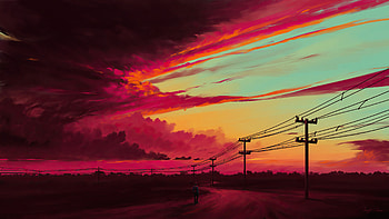 A Summer Evening , evening, artist, artwork, digital-art, deviantart HD wallpaper