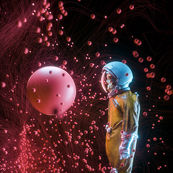 Astronaut Skull, skull, astronaut, artist, artwork, digital-art, behance HD phone wallpaper