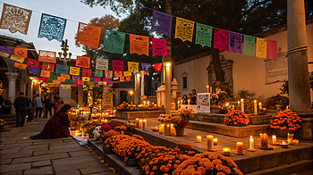 Day of the Dead Ultra – Vibrant Celebration of Life and Memory, Day of the Dead, candle, altar HD wallpaper