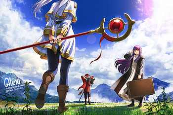 Frieren & Friends – Stark, Fern, and Adventure Beyond Journey's End, Anime, Frieren: Beyond Journey's End, Frieren (Frieren: Beyond Journey's End), Stark (Frieren: Beyond Journey's End), Fern (Frieren: Beyond Journey's End) HD wallpaper