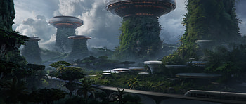 Futuristic Sci-Fi Cityscape: of a Lush, Advanced Metropolis, Sci Fi, city, sci fi city HD wallpaper