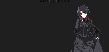 Anime, Kurumi Tokisaki, Date A Live, Black Hair, Long Hair, Red Eyes HD wallpaper