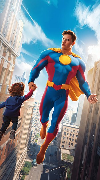 Soaring Adventures: A Captivating , flying, superhero, child, adventure HD phone wallpaper