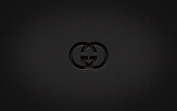 Gucci carbon logo, , grunge art, carbon background, creative, Gucci black logo, brands, Gucci logo, Gucci HD wallpaper