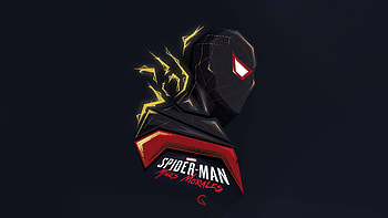 Spider Man Miles Morales Minimal Art , spiderman, superheroes, minimalism, minimalist, artist, artwork, digital-art HD wallpaper