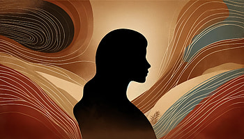 Brown Aesthetic Silhouette, brown aesthetic, silhouette, woman, Abstract, landscape HD wallpaper