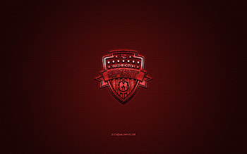 Washington Spirit, American soccer club, NWSL, red logo, red carbon fiber background, football, Washington, USA, Washington Spirit logo HD wallpaper