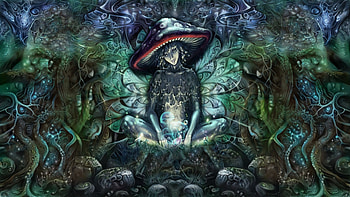 Psylocybina, artistic, psychedelic HD wallpaper
