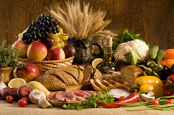 *** Lots of food on the table ***, owoce, jedzenie, warzywa, mieso HD wallpaper