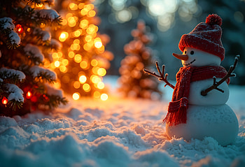 Winter Magic: Snowman Christmas & New Year Wonderland, winter, snow, Christmas, New Year, snowman HD wallpaper