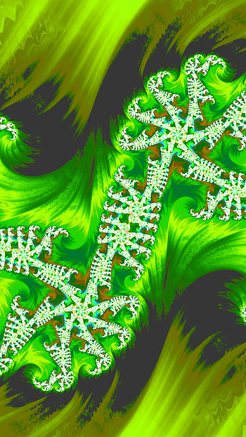 Trippy Psychedelic Fractal, green, Abstract, fractal, abstract green HD phone wallpaper