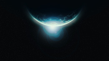 Sci-fi planet, Flaring stars HD wallpaper