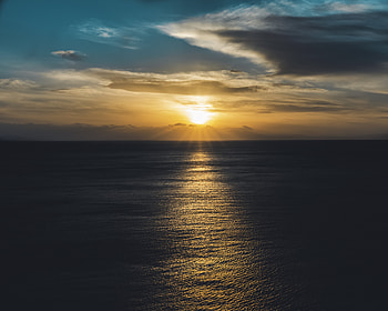 Nature, Sunset, Sea, Sun, Waves, Horizon, Ripples, Ripple HD wallpaper