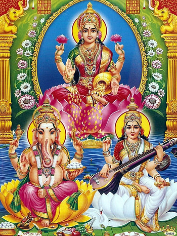 Ganapati Laxmi & Saraswati - God Laxmi Ganesh Saraswati - -, Ganesh Lakshmi HD phone wallpaper