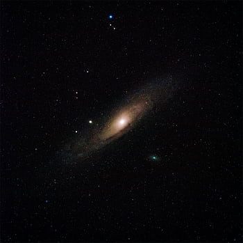 Capture of the majestic Andromeda Galaxy surrounded by countless stars in the night sky. HD wallpaper