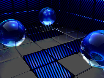 Cool Blue, cgi, abstract, 3d, art HD wallpaper