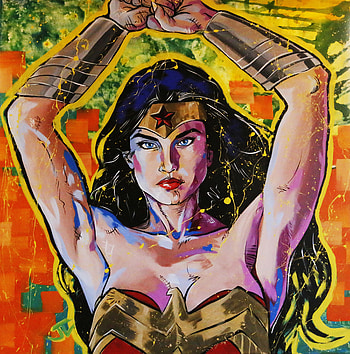 Wonder Woman Painting Art , wonder-woman, superheroes, painting, artist, artwork, digital-art HD phone wallpaper