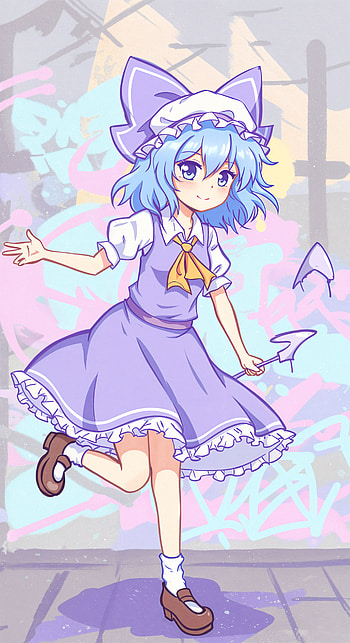 Touhou Delight: A Playful , Touhou, Anime, cute, fantasy, illustration, cute anime, fantasy anime HD phone wallpaper