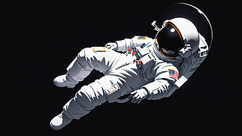 Astronaut in Space, astronaut, space, universe, dark, loneliness HD wallpaper