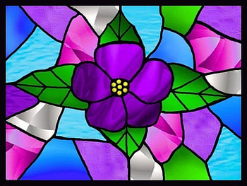 Flower Stain Glass Window, glass, stain, window, flower HD wallpaper