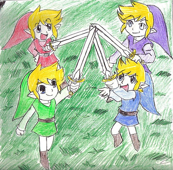 Four Swords Adventure!, toon link, four swords, legend of zelda, link HD wallpaper