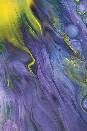 Liquid blue-yellow, abstract art HD phone wallpaper