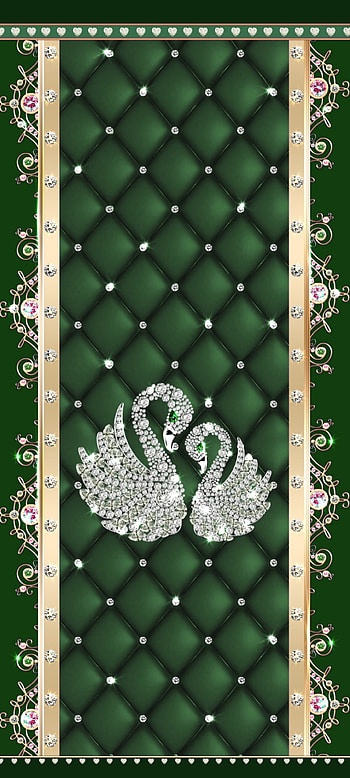 LuxuryGreen Swan, bride, jewelry, beautiful, art, ornament, luxury, Diamond, Premium HD phone wallpaper