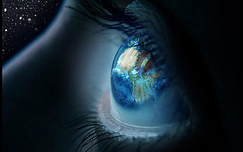 World in my eyes, world, eye, cg, fantasy HD wallpaper