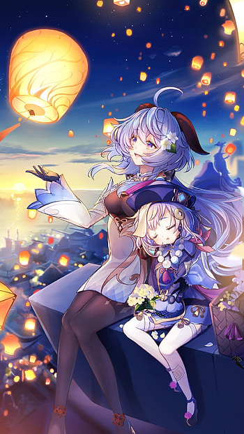 Ganyu and Qiqi, Genshin Impact HD phone wallpaper