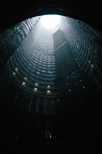 Rain, Building, Dark, Darkness, Tunnel, Snowfall HD phone wallpaper