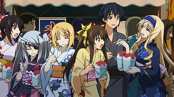 Fun Night at Japanese Festival, Shinonono Houki, Ichika Orimura, , Black Hair, Pigtail, Ponytail, Brown Hair, Anime Girl, Huang Fanglin, Laura Bodewig, Anime, Charlotte Dunois, Infinite Stratos, Blonde Hair, Silver Hair, Cecelia Alcott, Long Hair, Anime Guy HD wallpaper
