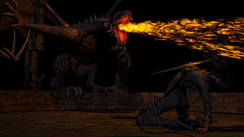 Dragon Fire, dragon, fire, woman, warrior HD wallpaper