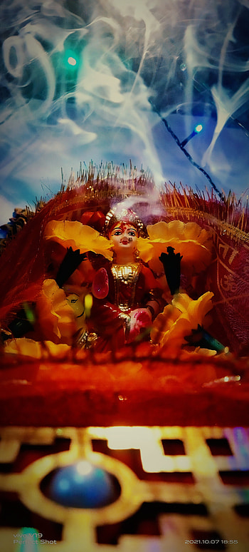 Maa Durga, orange HD phone wallpaper