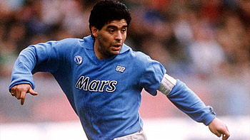 Diego Maradona, blue captain mars, Napoli section sports HD wallpaper