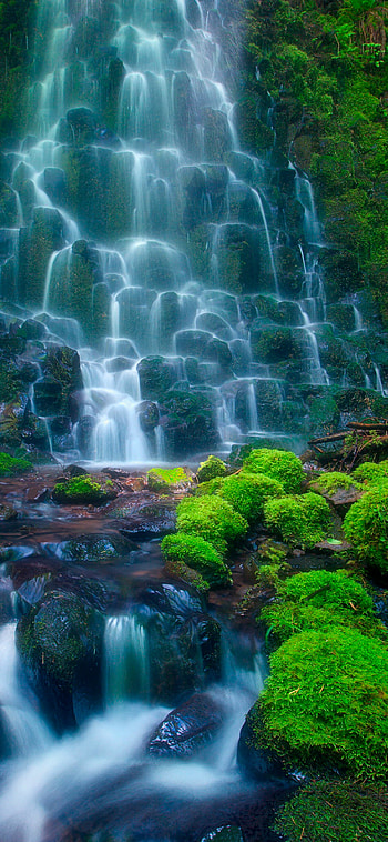 Waterfall wonder, backdrop, Majestic beauty HD phone wallpaper