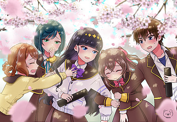 Shinada Takumi, Nagomi Yui, Kasai Amane, Hanamichi Ran, Fuwa Kokone, Anime, Delicious Party Precure HD wallpaper