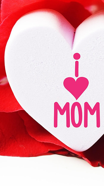I Love Mom, Red Rose, Background HD phone wallpaper