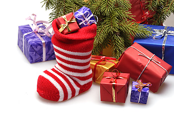 Merry Christmas, boxes, graphy, fun, gifts, beautiful, nice, sock, happy new year, holiday, cool, christmas tree HD wallpaper