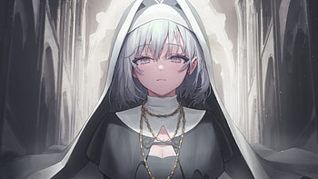 Anime Girl With Nun Dress Anime Girl HD wallpaper