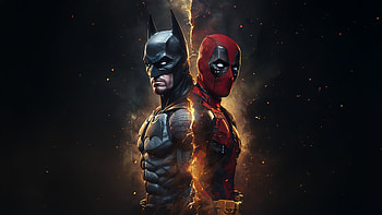 Deadpool X Batman Path Of Power, batman, deadpool, superheroes, artwork, digital-art, ai HD wallpaper
