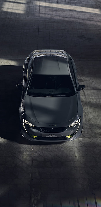 Peugeot Auto, Top view gray Peugeot 508 HD phone wallpaper