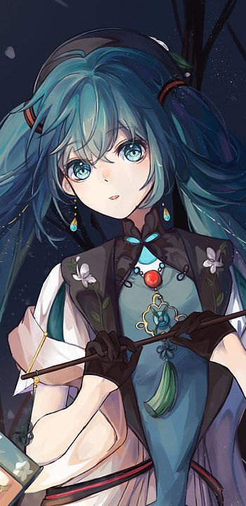Vocaloid Nights: Hatsune Miku Long-Hair Anime , long hair, Hatsune Miku, Anime, Vocaloid HD phone wallpaper