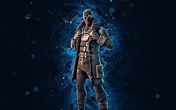 Mask On Renegade Shadow, , blue neon lights, Fortnite Battle Royale, Fortnite characters, Mask On Renegade Shadow Skin, Fortnite, Mask On Renegade Shadow Fortnite HD wallpaper